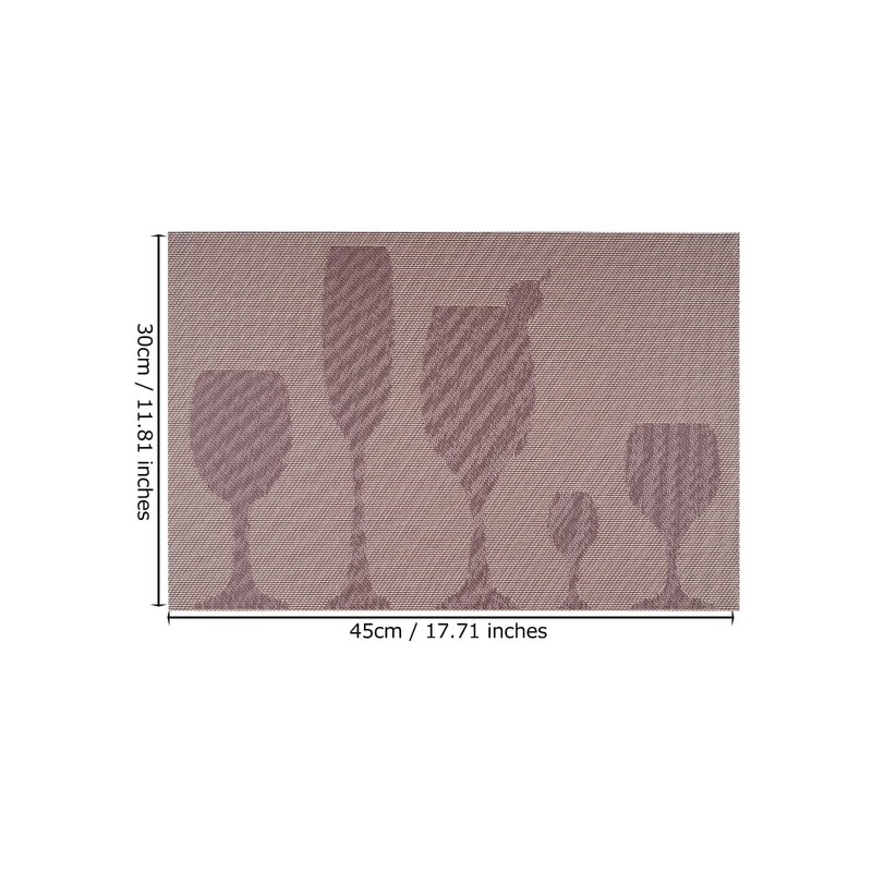 ASYOUWISH Set of 6 PVC Kitchen Table Place Mats, Non-Slip