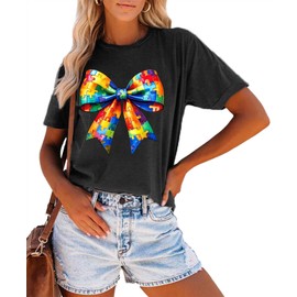 Autism Awareness Shirt Womens Autism Acceptance Tshirt Be Kind Inspirational Outfit Autism Support Tee Top