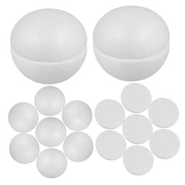 OHPHCALL Foam Balls Material 22pcs Blank Hemispheres DIY Painting Crafts Xps Foam for Decorative Projects