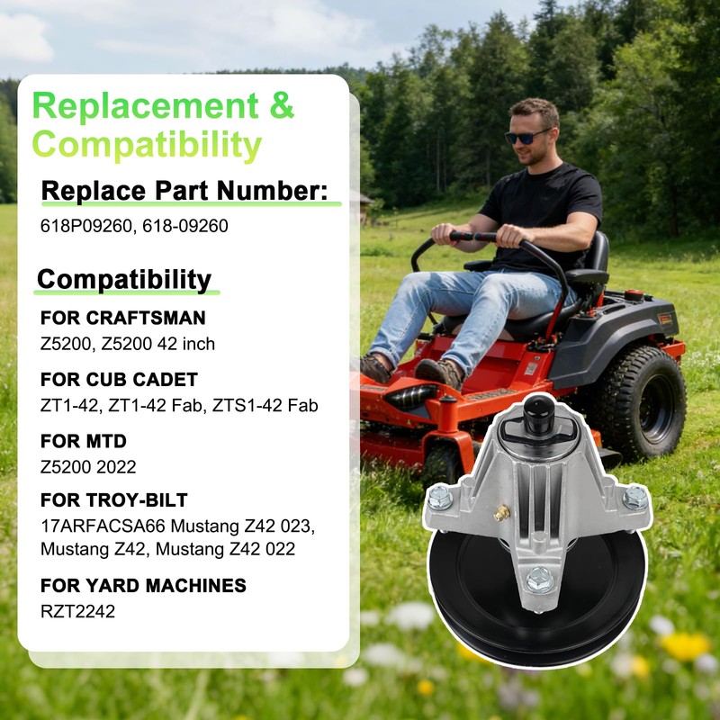 618-09260 Mower Deck Spindle Assembly Compatible with C ub C