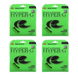 Solinco Hyper G Tennis String - 4 Packs (Green, 20g)