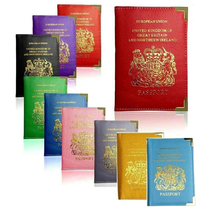 Passport Holder for UK Passport Protector Cover Wallet PU Leather