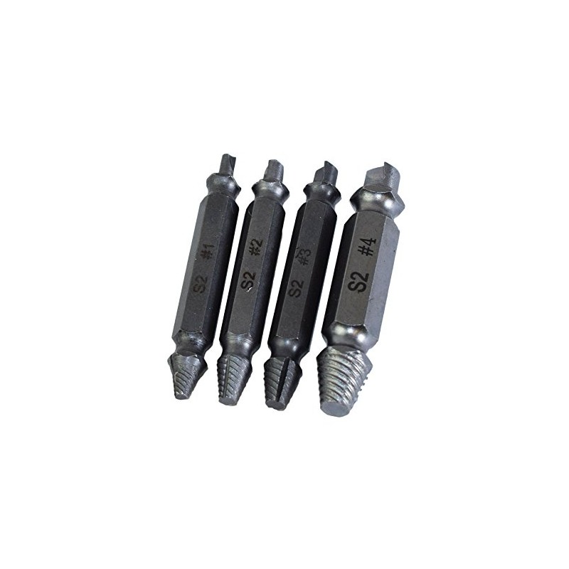 4pc Screw Extractor Grip Broken SpeedOut Stud Remover PH1 to