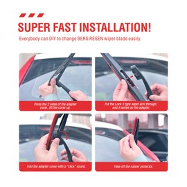 12" (H306) Rear Wiper Blade Replacement For Honda CRV 22-17 BRV 21-18 Element 11-03/Toyota Corolla 22-19/Nissan Murano 23-09 Armada 23-05 Pathfinder 12-05 Versa 19-14 Back Wiper-12-B