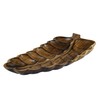AeraVida Peaceful Olive Branch Leaf Shaped Hand Carved Natural Wood