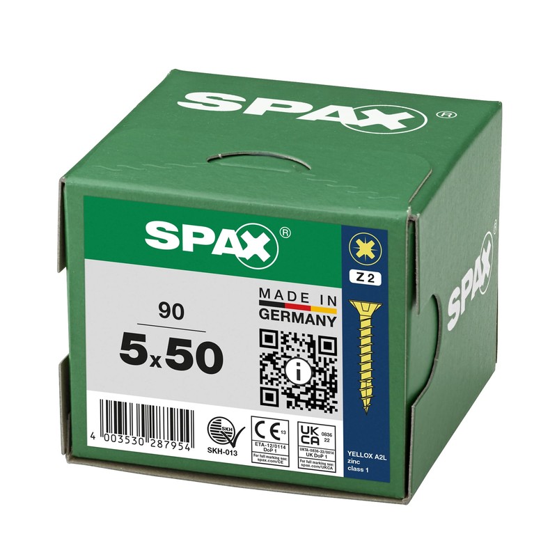 SPAX Universal Screw, 5.0 x 50 mm, 90 Pieces, Fully