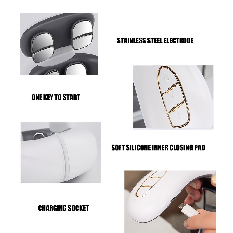 Cordless Intelligent Neck Massager Electric Vibrating Cervical Spine Massage Machine