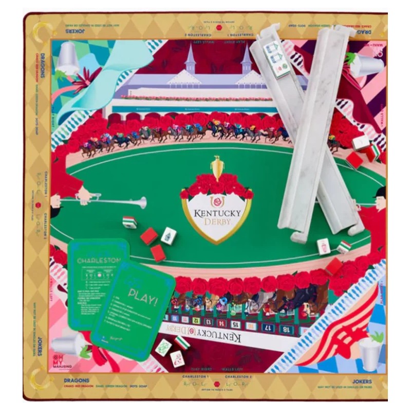 Mahjong Mat Velvet Anti Slip Waterproof Quiet Surface Foldable Square