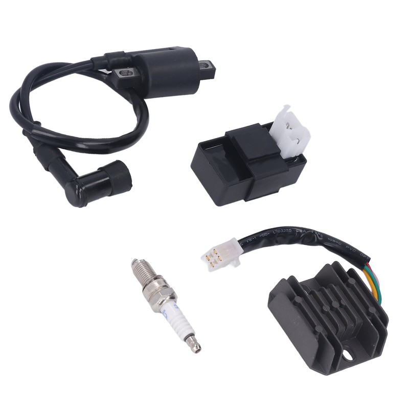 Ignition Coil 6Pin CDI Voltage Regulator Spark Plug Kit for