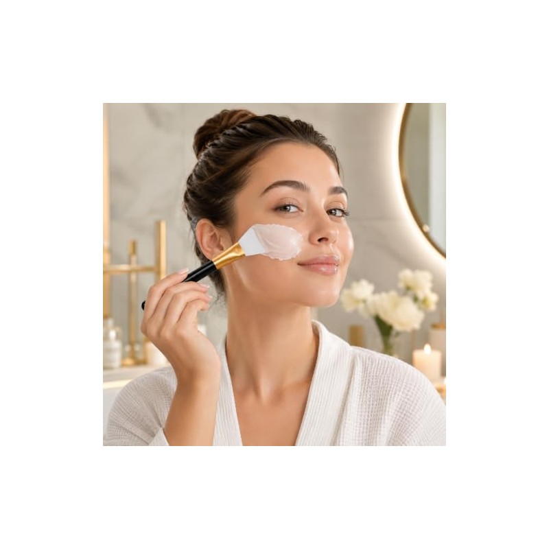 Brochas Silicón Mascarillas Faciales Tipo Espatula Suave Precisa Reutilizable Aplica