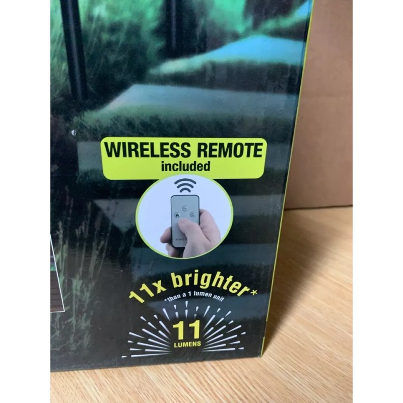 Bell+Howell 4-PACK 11-Lumen 2.4-Watt Black Solar LED Outdoor Path Light