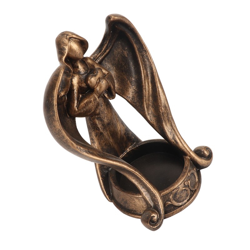 Candle Holder Resin Candlestick Base Angel Figurine Design Home Decoration