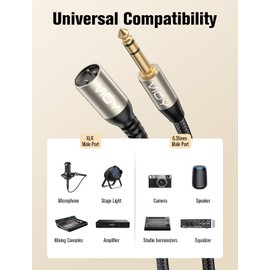 VIOY XLR to 6.35mm Cable 6.6 FT, 1/4 Inch TRS to XLR Male Balanced Microphone Cable for Mixers, Amplifiers, Speakers, Dynamic Microphones, CD Players, Electronic Piano, Karaoke Machines