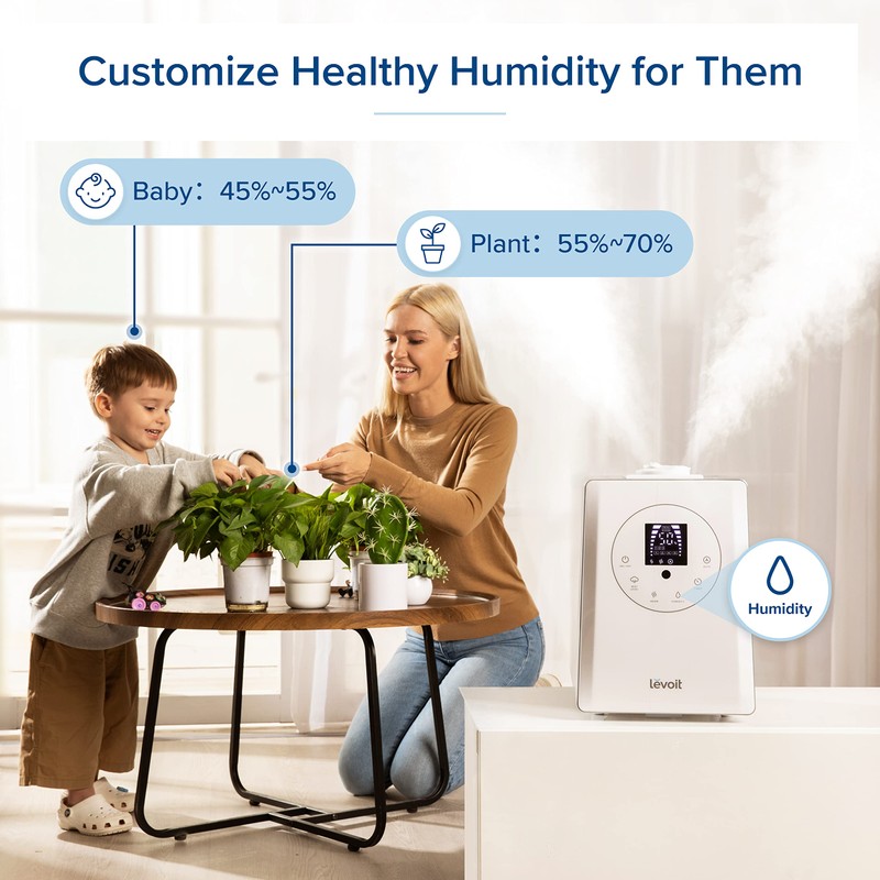LEVOIT Humidifiers for Bedroom Large Room Home, 6L Warm and