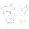 1/10 Scale NRA/IHMSA Metallic Silhouette Targets - 20pc Air Rifle/Pistol