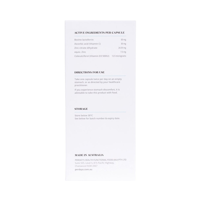 Perdays Immune Boost + Lactoferrin 60c