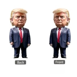 Holiday Ornament Trump-Inspired Acrylic Christmas Decor Hanging Ornament for Car Tree Pendant