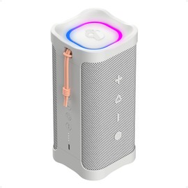 Skullcandy Terrain XL 2 Wireless Bluetooth Speaker, IPX7 Water Resistant, 18H Battery, Multi-Link, LED Light Show, Lightweight & Portable (Bone)