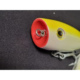 Yellow Star 1 Yellow Star(Outcast) Custom Lures C-Wee Popper YELLOW/WHITE 3/4 OZ. FREE SHIP