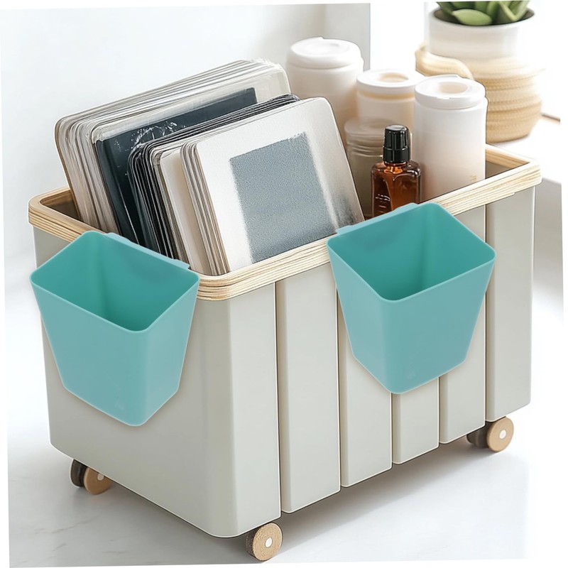 Mobestech 8pcs Plastic Hanging Baskets Multifunctional Storage for Home Organization