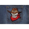 Cowboy Skull Patch, Biker Skull Patches (P3786)