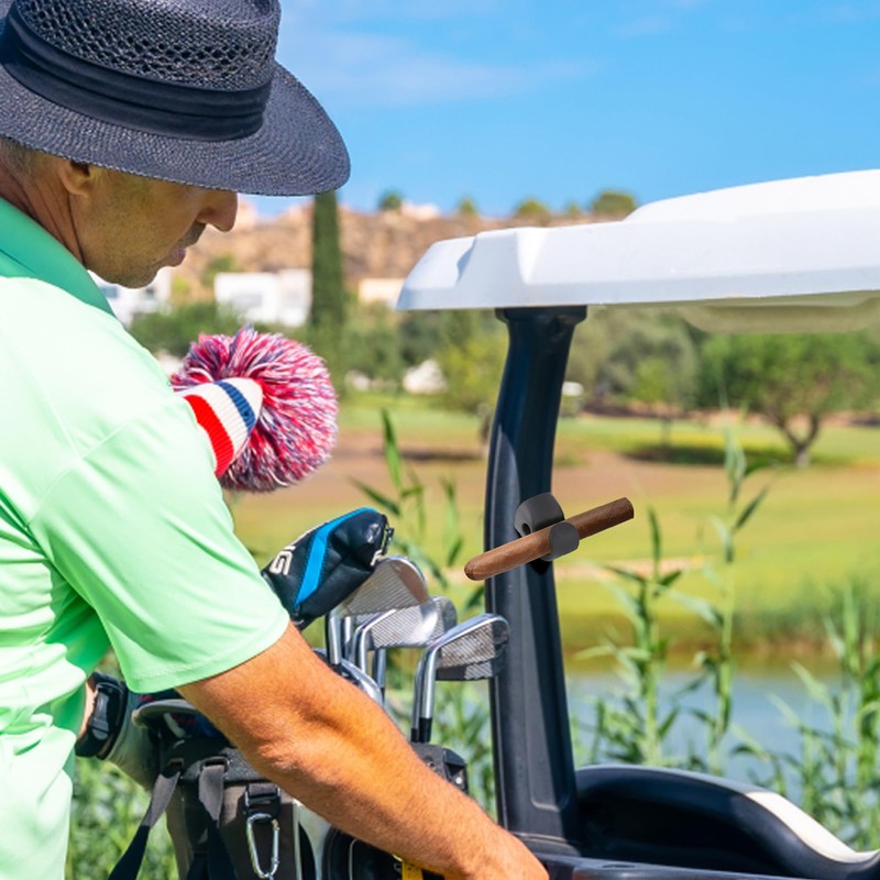 AQKILO Magnetic Cigar Holder for Golf Carts, Compact Portable Cigar