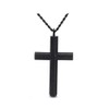 Genérico Cadena Collar Dije Cruz Relicario Acero Inoxidable Urna (Black)