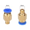 PC4-M6 Straight Pneumatic Connector, Set of 5, 3D Printer, Quick