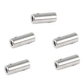 5 Pcs Wire Rope Clips, Stainless Steel 304 Hole Wire Rope Clamp, Silver, 2mm