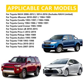 RERPRO Zinc Alloy Center Console Lid Latch Replacement Kit Compatible with Toyota 4Runner Camry Corolla Yaris T100 Prius Pickup Avalon Scion xB RAV4, Car Center Console Armrest Lid Latch, 58908-12080