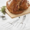 KAYCROWN Turkey Lifter Forks, Stainless Steel Poultry Lifters Set of