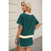 Women's 2 Piece Sets Summer Casual Short Sleeve Tops and