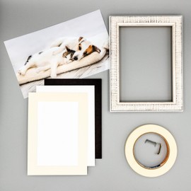 12x16 Mat Bevel Cut for 10x12 Photos - Acid Free Cream Precut Matboard - for Pictures, Photos, Framing - 4-ply Thickness