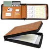 Smarpau Business Checkbook Binder 7 Ring, PU Leather Check Binder