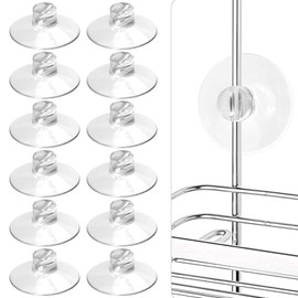 YeeBeny 12Pcs Shower Caddy Connectors Suction Cups for Bathroom, Heavy Strength Large Suction Cups Without Hooks, Replacement Suction Cups Compatible with Zenna Home, Simple Houseware, GeekDigg