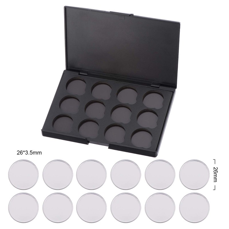 Allwon Empty Magnetic Eyeshadow Makeup Palette with 12 Pieces 26mm