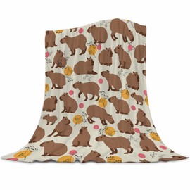 ubnlkto Capybara Blanket, Capybara Gifts, Capybara Stuff for Capybara Lovers, Capybara Blankets for Girls Boys Women Men, Capybaras Throw Blanket for Couch Sofa Bedroom Camping Travel 60"x80"