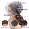 QGVQGV 36 Inch 13x6 Chocolate Brown Lace Front Wig Human