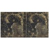 AEZODI Moon Goddess Stars 3 Ring Binders with Clipboard File