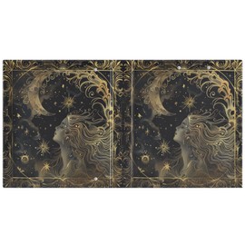 AEZODI Moon Goddess Stars 3 Ring Binders with Clipboard File Folder for Office School with Pocket, 1 Pack, E01W24021