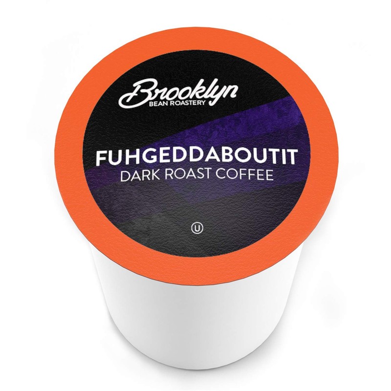 Brooklyn Beans Dark Roast, Fuhgeddaboutit Gourmet Coffee Pods, Compatible with