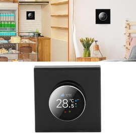 Programmable WiFi Thermostat Smart Temperature Controller, Voice Household Thermostat Controller, 2 Way Rotating Smart Knob Controller with Light