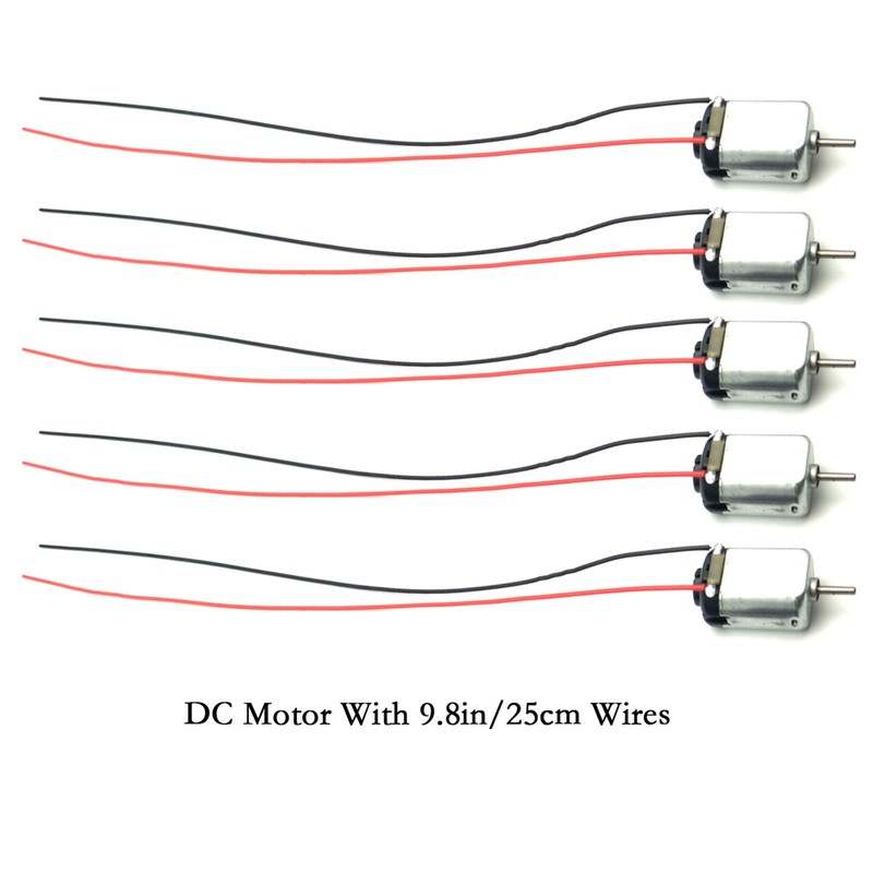 EUDAX 15 Pcs Rectangular DC Motor Mini Electric Motor 1.5-3V