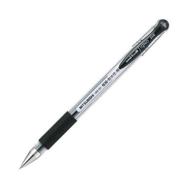 Uni-ball Signo DX UM-151 Gel Ink Pen - 0.38 mm - Black (Set of 2)
