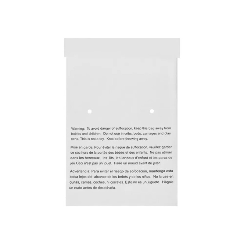 EcoSwift 10 19x24 EcoSwift Self Seal Suffocation Warning Clear Poly
