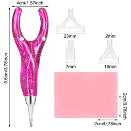 Aeaocvo Diamond Pen Kit with 4 Metal Tips, Ergonomic Diamond Art Pen, Diamond Drill Pen Kit for Adults for Diamond Nail Art Decoration Diamond Art