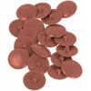 Merriway BH04916 (50 Pcs) Brown Clip-On Screw Covers for Pozi