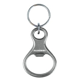 munkees 34071 Key Fob with Bottle Opener Made of High-Quality Aluminium Silver