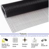 Xhfhenhce Hardware Cloth 1/2inch Black Vinyl Coated Wire Mesh 48"