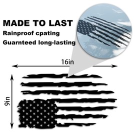 Rzuiytye Black We The People American Flag Truck Decal,Truck Tailgate Vinyl Decal,Car Decal for Men,American Flag for Computer,Truck,Car,Wall(16x9in)